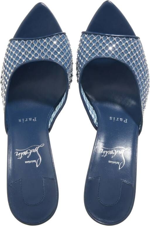 Christian Louboutin Slippers & Mules Apostropha Mule Mesh Strass in blauw