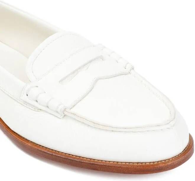 Church's Loafers Kara 2 Ivory Deer Leather Loafers in wit