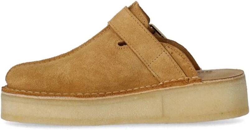 Clarks Slippers TREKWEDGE CAMEL CLOG in beige