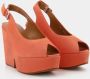 Clergerie Sandalen Dylan9 Sandals Orange Leather in oranje - Thumbnail 2