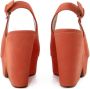 Clergerie Sandalen Dylan9 Sandals Orange Leather in oranje - Thumbnail 3