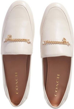 Coach Loafers & ballerina schoenen Hanna Leather Loafer in crème