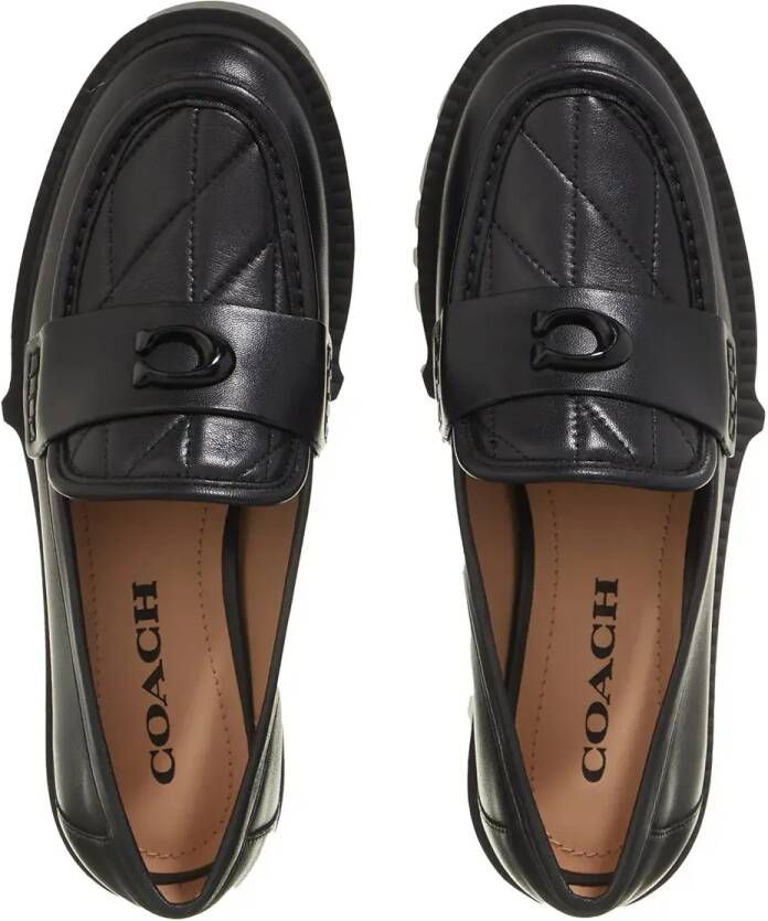 Coach Loafers & ballerina schoenen Leah Quilted Leather Loafer in zwart