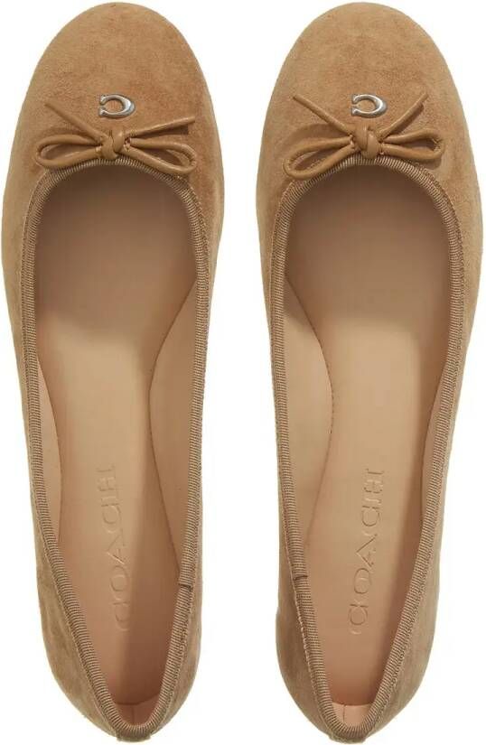 Coach Slippers Abigail Suede Ballet Flat in bruin