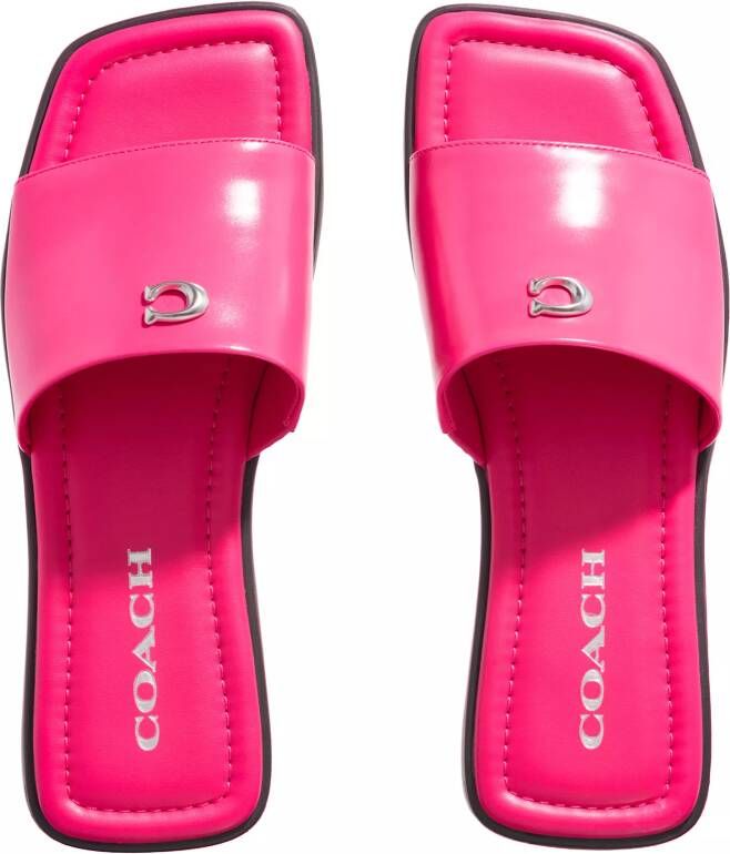 Coach Slippers Florence Leather Sandal in roze