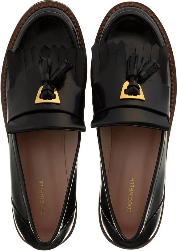 Coccinelle Loafers beat Shiny in zwart