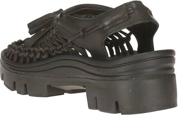 Comme des Garcons Sandalen Intricate Woven Black Sandal in zwart