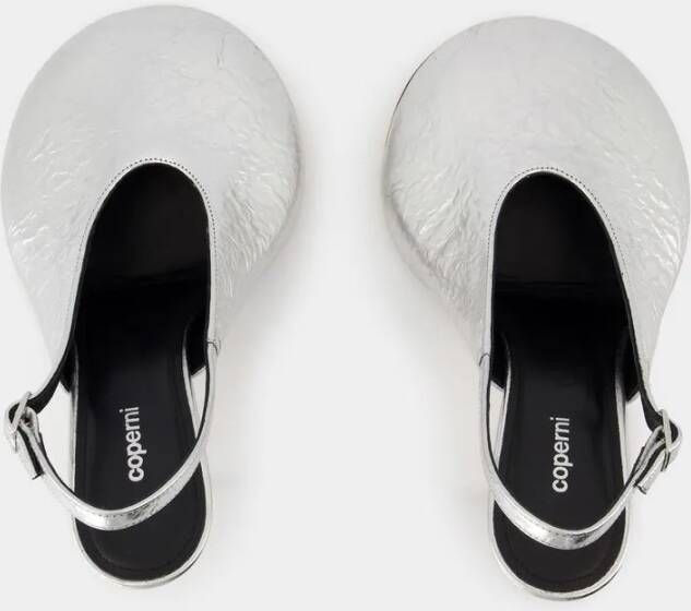 Coperni Hoge hakken Foil Ufo Heel Pumps Leather Silver in zilver