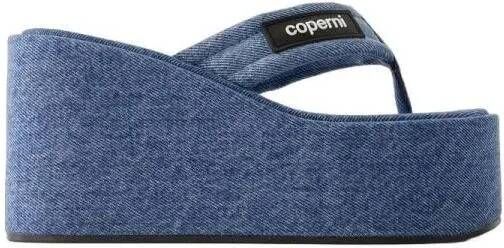 Coperni Sandalen Wedge Sandals Canvas Washed Blue in blauw