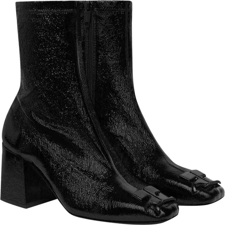 Courrèges Boots & laarzen Courreges Black fabric ankle boots in zwart