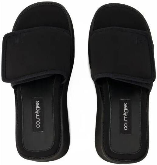 Courrèges Sandalen Scuba Wave Sandals Polyester Black in zwart