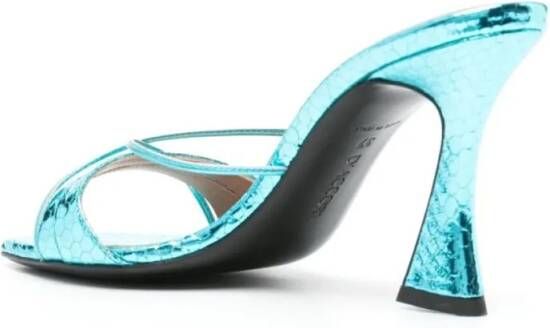 D'ACCORI Sandalen Lust Mule High Heels in blauw