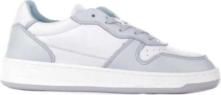 D.A.T.E Low-Top Sneakers Bianco Azzurro in wit