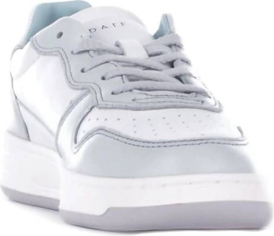 D.A.T.E Low-Top Sneakers Bianco Azzurro in wit