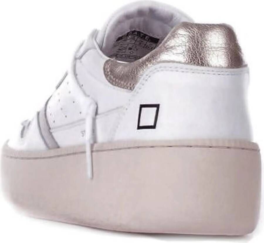 D.A.T.E Low-Top Sneakers White Platinum in wit