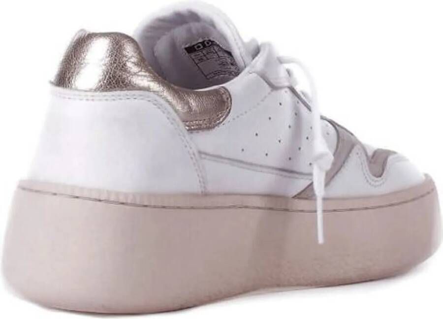 D.A.T.E Low-Top Sneakers White Platinum in wit