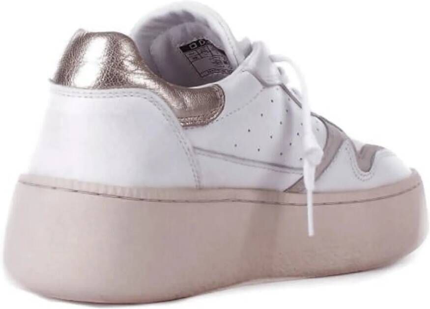 D.A.T.E Low-Top Sneakers White Platinum in wit