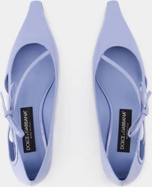 Dolce&Gabbana Loafers & ballerina schoenen Ballerinas Leather Blue in blauw