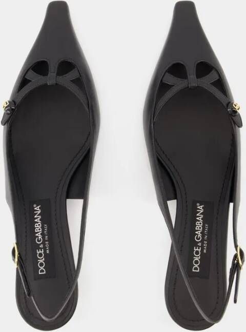 Dolce&Gabbana Pumps & high heels Slingbacks Leather Black in zwart