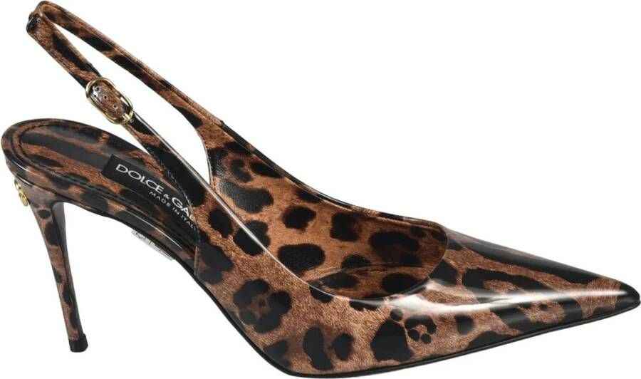 Dolce&Gabbana Sandalen met hak Tacchi a punta Animalier in luipaardprint