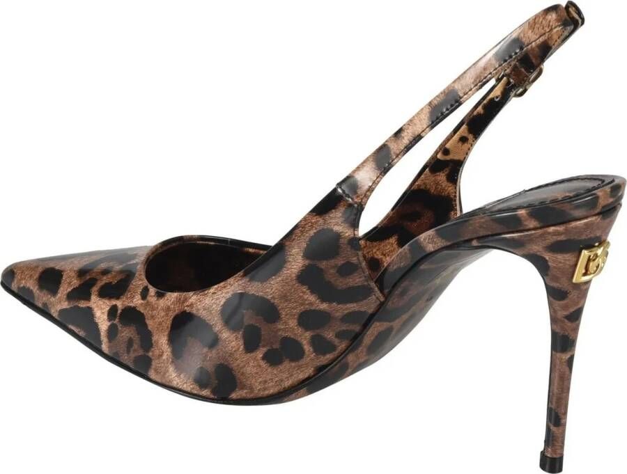 Dolce&Gabbana Sandalen met hak Tacchi a punta Animalier in luipaardprint