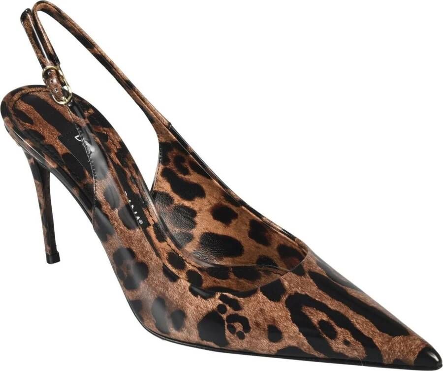 Dolce&Gabbana Sandalen met hak Tacchi a punta Animalier in luipaardprint