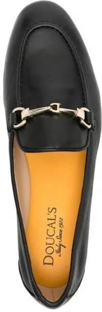 Doucal's Loafers & ballerina schoenen Horsebit-Detail Leather Loafers in zwart