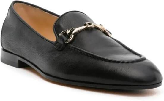 Doucal's Horsebit-Detail Leather Loafers in zwart