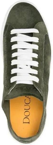 Doucal's Lage-top sneaker Chain-Detailed Suede Sneakers in groen