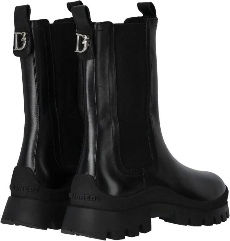 Dsquared2 Boots & laarzen D2 Statement Black Chelsea Boot Black in zwart