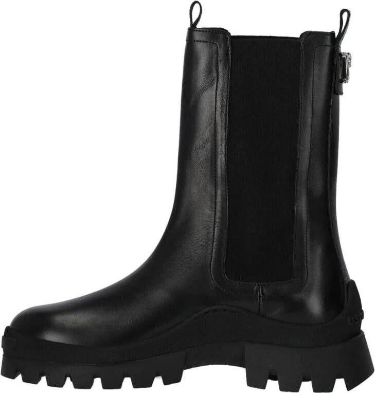 Dsquared2 Boots & laarzen D2 Statement Black Chelsea Boot Black in zwart