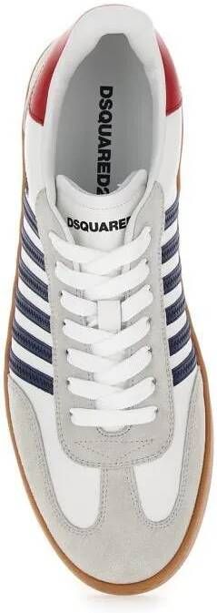 Dsquared2 Sneakers Calfskin+Crust White+Blue+Red in grijs