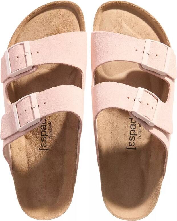 Espadrij l originale Sandalen Ami Velour in poeder roze