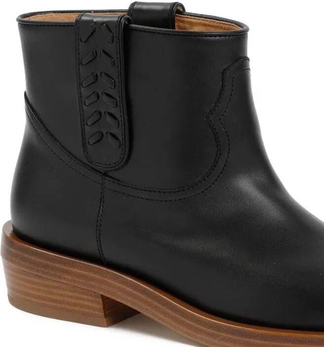 Gabriela Hearst Boots & laarzen Black Leather Reza Bootie in zwart