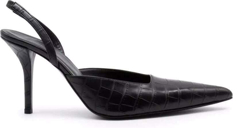 Gia Borghini Pumps & high heels GIABORGHINI Schwarze Slingback-Pumps aus Leder in zwart