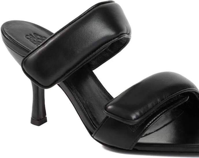 Gia Borghini Sandalen Black Leather Perni Sandals in zwart