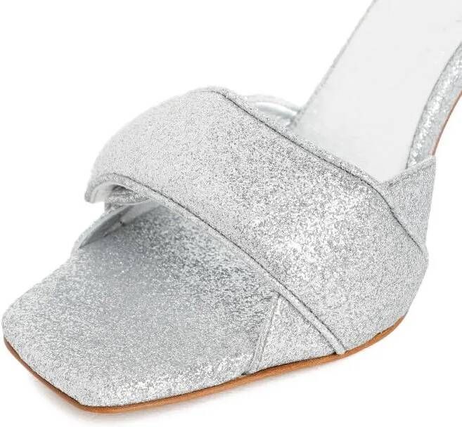 Gia Borghini Sandalen Silver Glitter Alodie Sandals in zilver