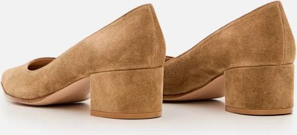 Gianvito Rossi Hoge hakken 45Mm Suede Piper Pump in bruin