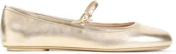 Gianvito Rossi Loafers Carla Ballerina in goud