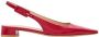 Gianvito Rossi Tokio Leather Sling-Back in rood - Thumbnail 3