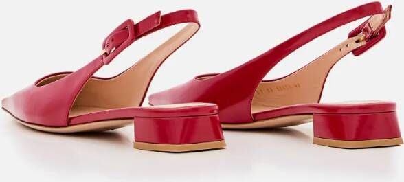 Gianvito Rossi Tokio Leather Sling-Back in rood