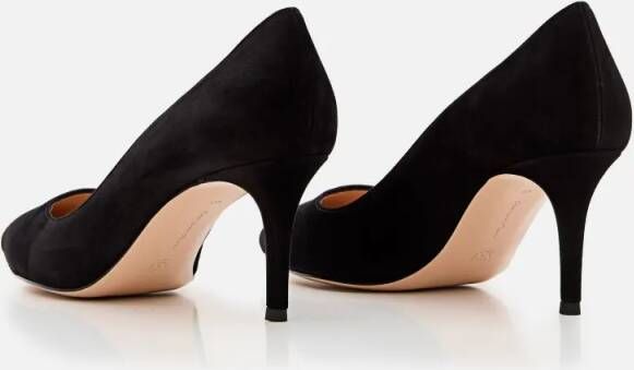 Gianvito Rossi Hoge hakken 70Mm Gianvito Suede Pump in zwart