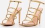 Gianvito Rossi Sandalen Letal Leather Heel Sandals in goud - Thumbnail 2