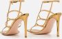 Gianvito Rossi Sandalen Letal Leather Heel Sandals in goud - Thumbnail 3