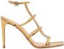 Gianvito Rossi Sandalen Letal Leather Heel Sandals in goud - Thumbnail 4