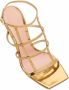 Gianvito Rossi Sandalen Letal Leather Heel Sandals in goud - Thumbnail 2