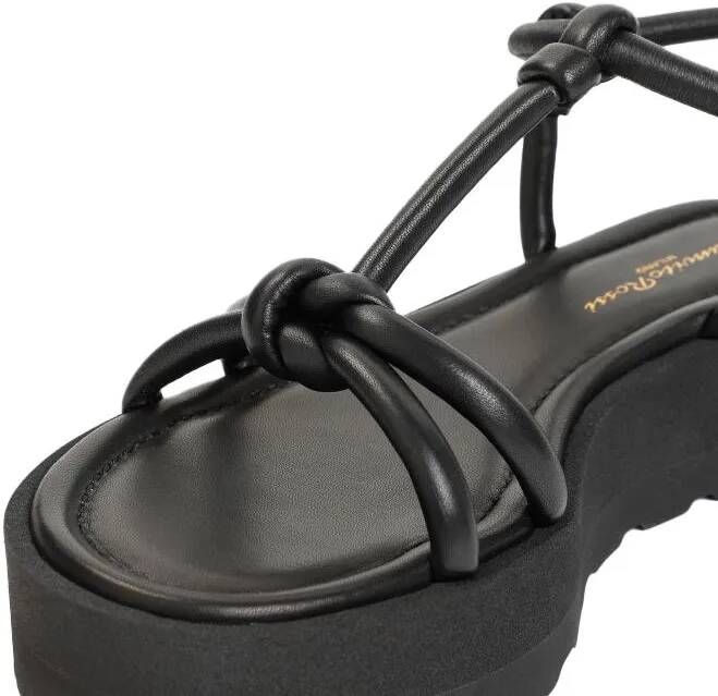 Gianvito Rossi Sandalen Marine Black Nappa Leather Sandals in zwart