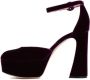 Gianvito Rossi Sandalen Purple Velvet Platform Sandals in paars - Thumbnail 2