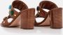 Gianvito Rossi Slippers & Mules Leather Heeled Mules in bruin - Thumbnail 4