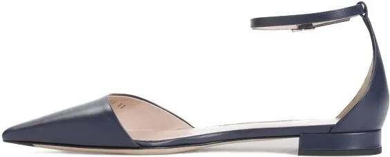 Giorgio Armani Loafers Midnight Blue Calf Leather Ballerina in blauw